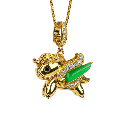 Lucky Button Pet Charm